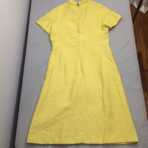 Sylvia Ann Union Made Canary Yellow Beaded Dress - Picture 2 of 8